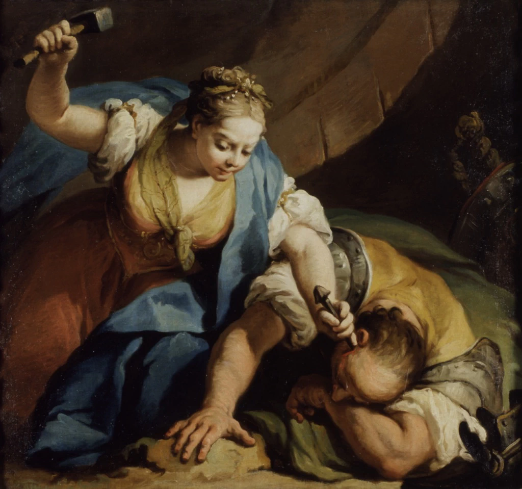 Giaele - uccide, Sisara, 1739, olio, su, tela